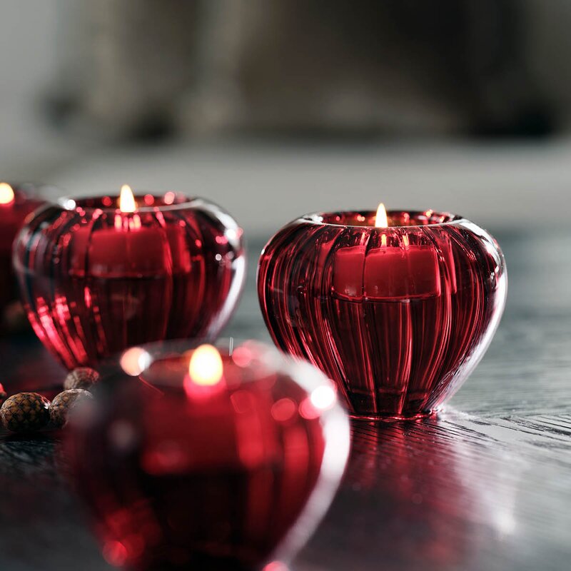 Magnor Hazel Ruby lyslykt 12 cm rød