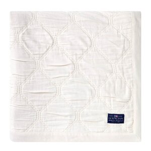 Lexington Sengeteppe bomull 260x240 cm jacquard lys beige