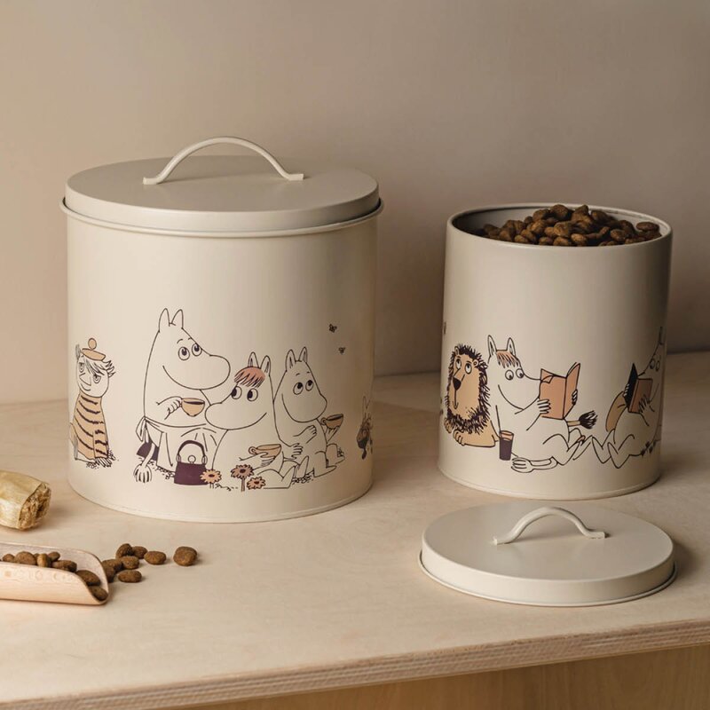 Muurla Moomin for Pets metallbokser 2 stk 19+21 cm beige