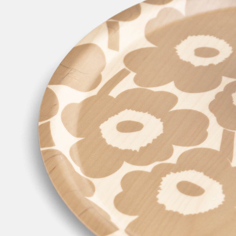 Marimekko Mini Unikko brett 31 cm lysebrun
