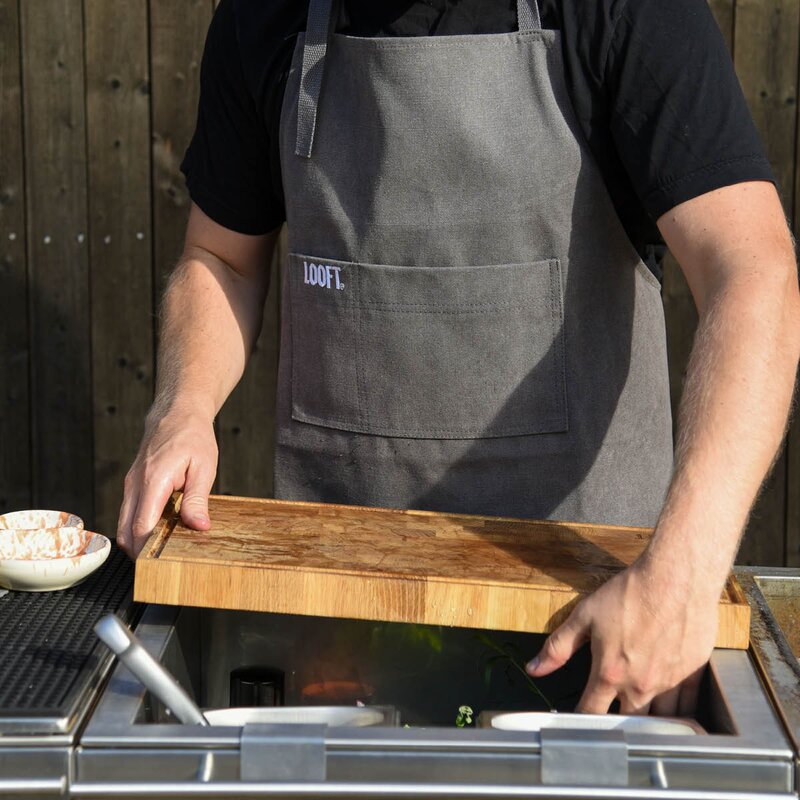 Looft Forkle bomullscanvas 90x80 cm grå