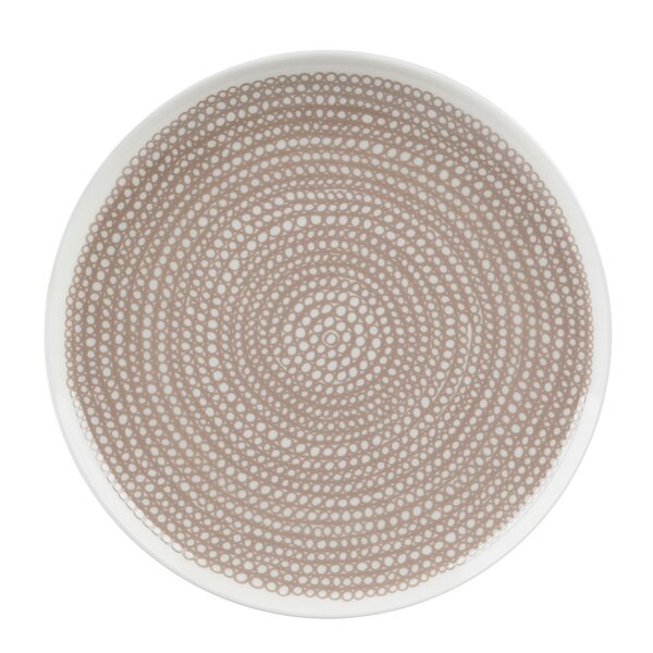 Marimekko – Siirtolapuutarha tallerken 25 cm hvit/beige