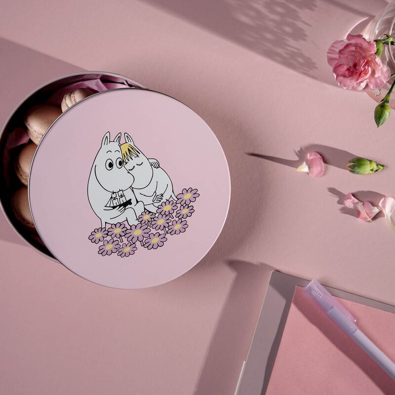 Muurla Mummi rund metallboks Sammen 15 cm rosa