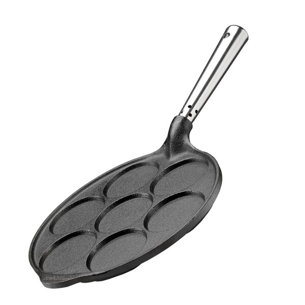 Skeppshult Professional lappepanne med rustfritt stål håndtak 23 cm støpejern