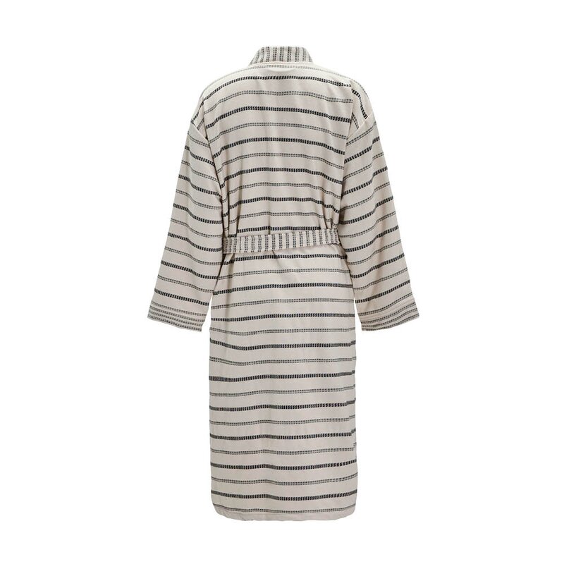 Meraki Badekåpe L/XL offwhite og svart