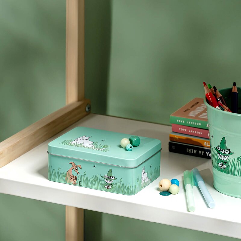 Muurla Mummi metallboks Gutter 14,5x10,5 cm grønn