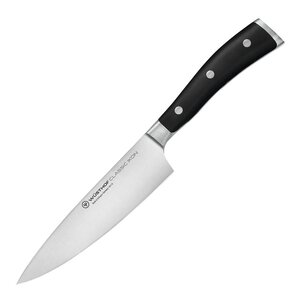 Wüsthof Classic Ikon kokkekniv 16 cm halv bolster svart
