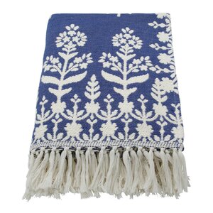 House Doctor Mazzo pledd i bomull 200x150 cm blå