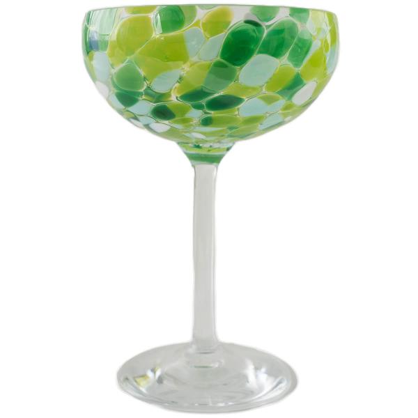 Magnor, swirl champagneglass 22 cl grønn