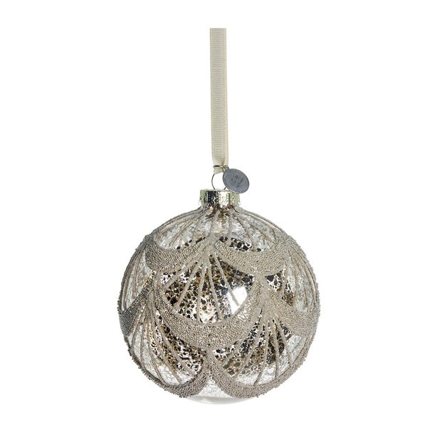 Lene Bjerre Perline juledekorasjon 10 cm antikt silver