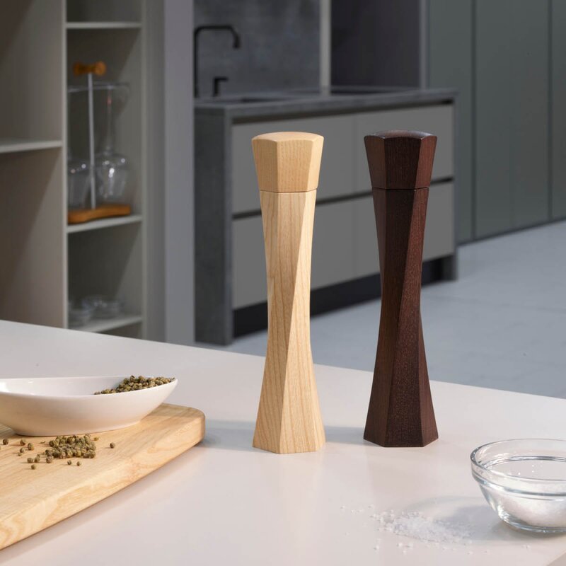 Legnoart Twist salt- og pepperkvern keramisk 26 cm mørk asketre