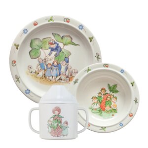 Rätt Start Elsa Beskow barneservise 3 deler blomsterbarn