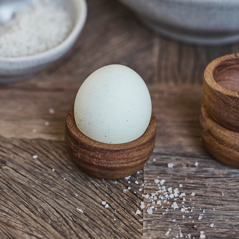 House Doctor Wood eggeglass 5x3 cm 4 stk natur