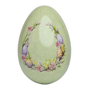 Inspirasjon Forlag Påskeegg metall 15 cm Vintage eggekrans grønn