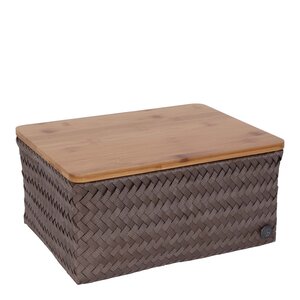 Handed By Top Fit stor oppbevaringskurv m/lokk 31x23x15 cm taupe