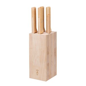 Opinel Parallèle knivsett/knivblokk 5 deler brød bøk