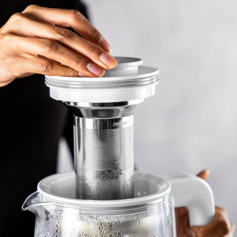 Zwilling Enfinigy vannkoker glass m/tesil 1,7L sølv