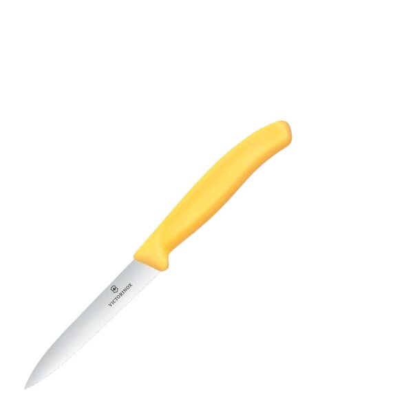 Victorinox Swiss Classic grønnsakskniv bølget knivblad 10 cm gul