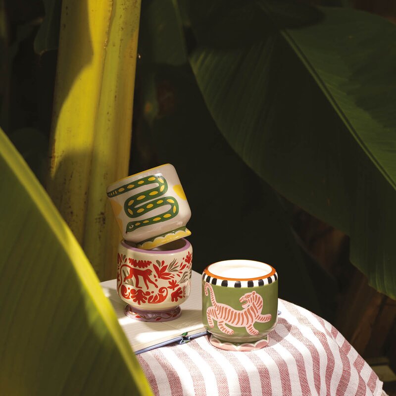 Paddywax Adopo duftlys coconut & amber Jungle rød