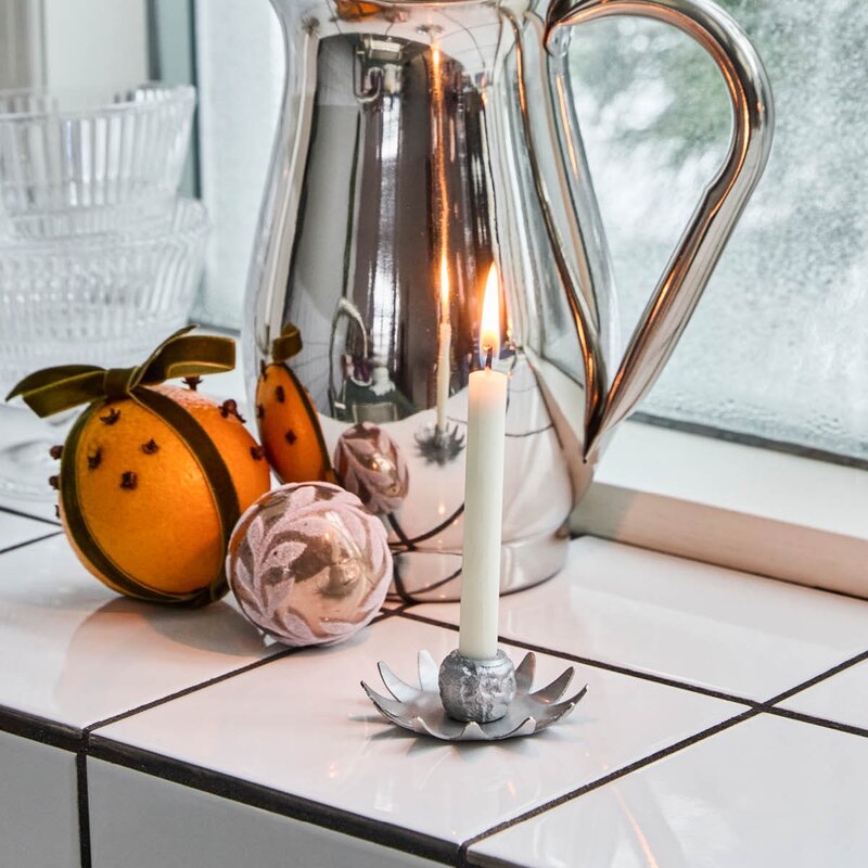 House Doctor Starry lysestake i jern 3 stk sølv