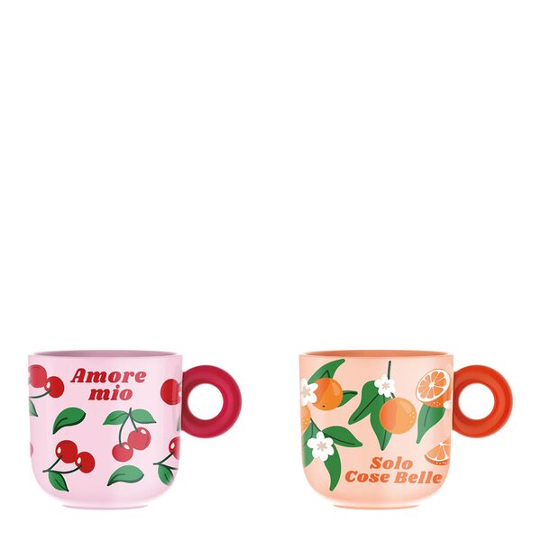 Bialetti Mercato Della Frutta krus 33 cl 2 stk multi