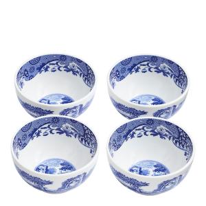 Spode Blue Italian dippskål 10 cm 4 stk blå/hvit