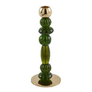 Pols Potten Beads lysestake XS 24 cm mørkegrønn