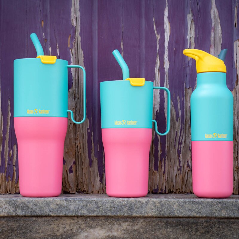 Klean Kanteen Rise Tumbler 77 cl med sugerørslokkTurquoise Kaleidoscope