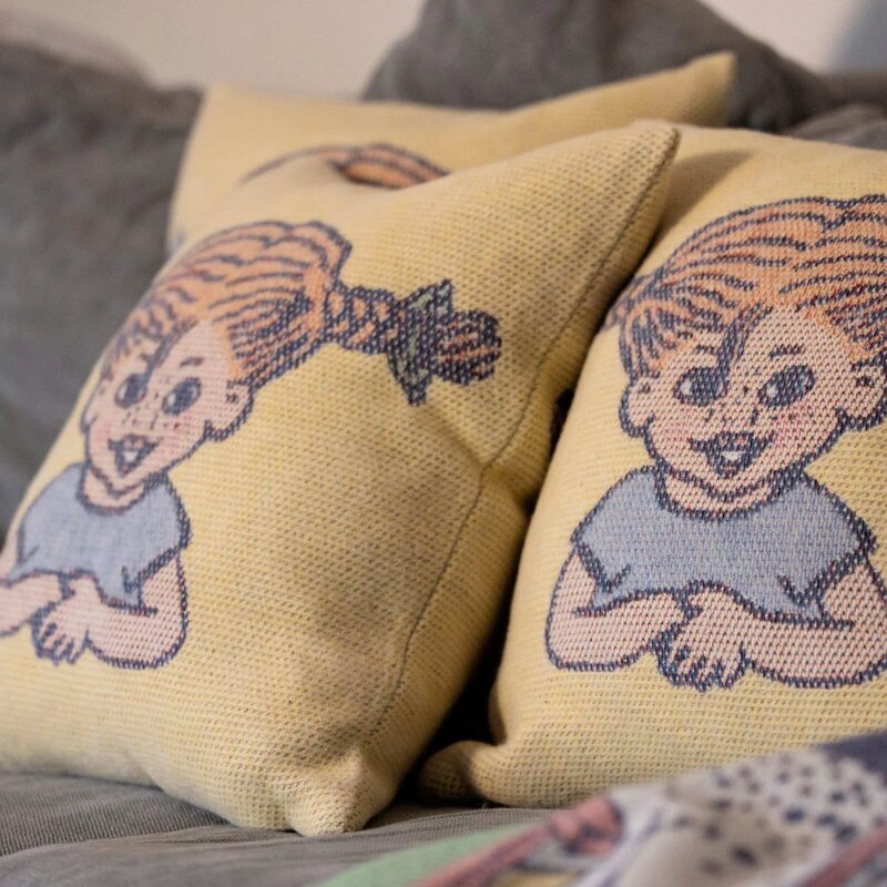 Ekelund Fräknis putetrekk 40x40 cm gul