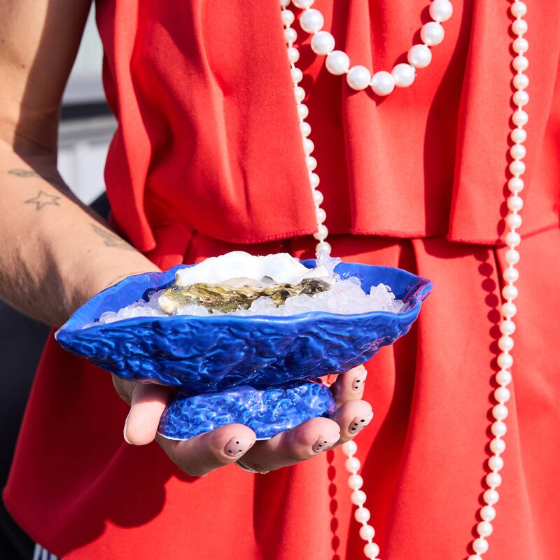 ByOn Sea Collection Oystie skål 19,5x11,5 cm blå