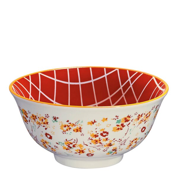 Cilio - AMICI skål 50 cl 15,5 cm blomster oransje