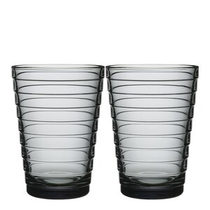 iittala Aino Aalto glass 33 cl 2 stk grå