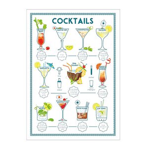 Maison Vivaraise Kjøkkenhåndkle 50x72 cm Cocktails