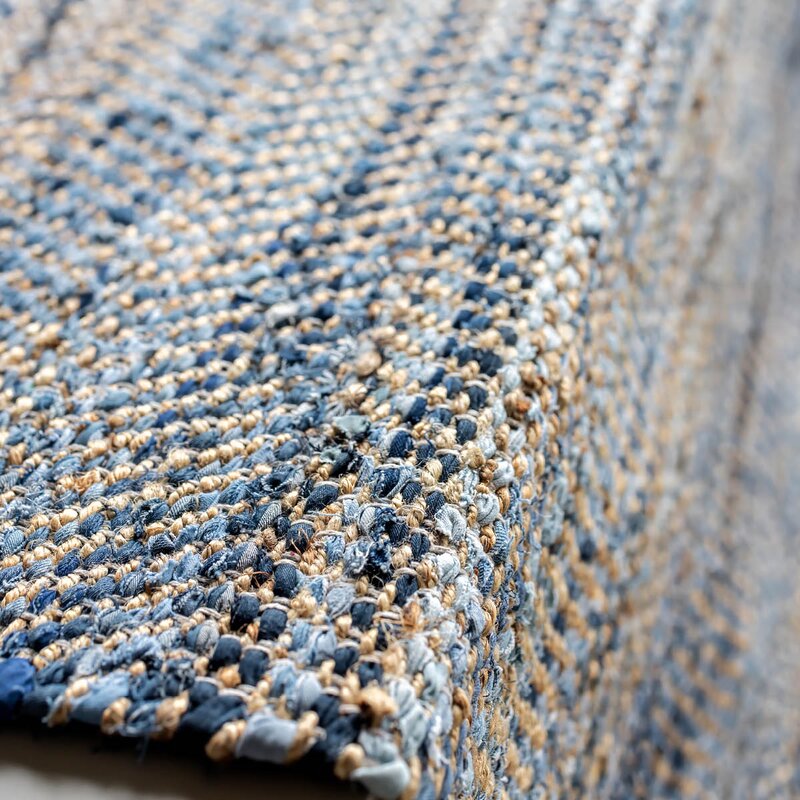 Lone Tepper Bay denim ryeteppe 160x230 cm denimblå