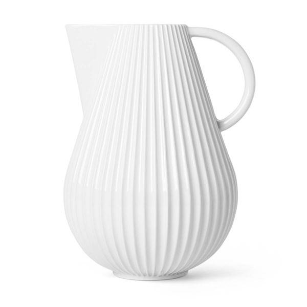 Lyngby Porcelæn Tura kanne/vase h27,5 hvit