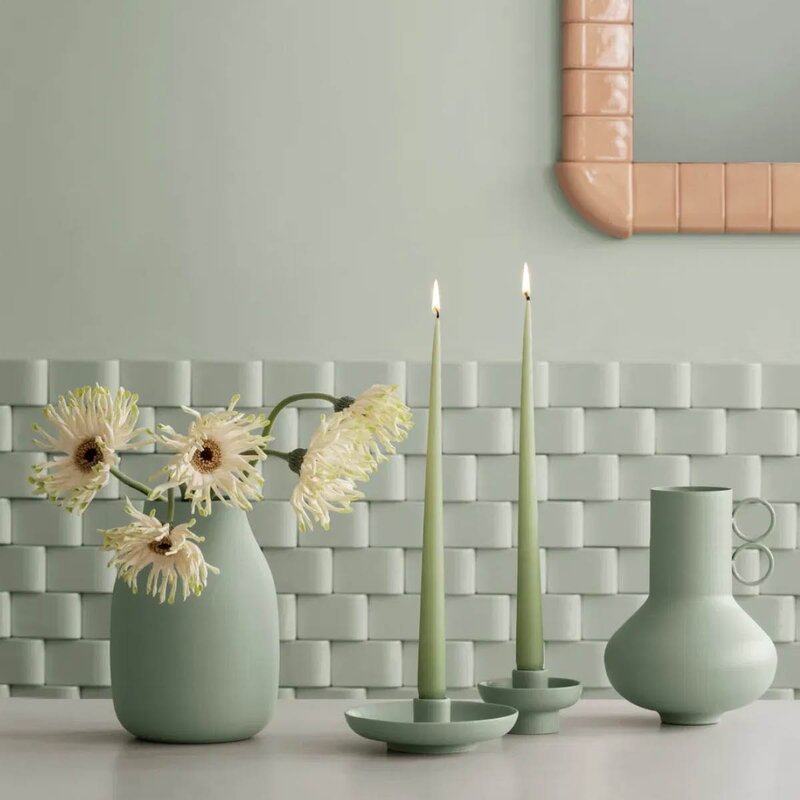 Blomus Vela lysestake 9 cm grønn