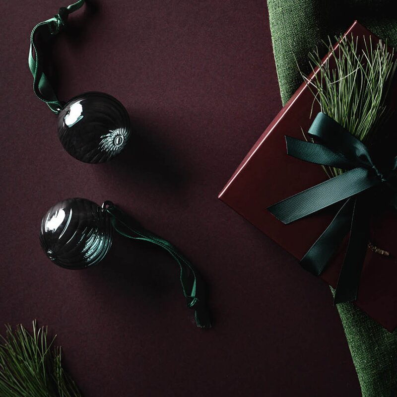 Muurla Glasskule 6 cm blågrønn