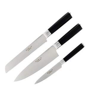 Karimatto Knivsett 3 deler svart