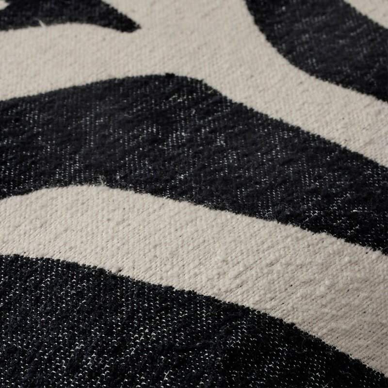 Broste Copenhagen Zebra putetrekk 50x50 cm svart/lys beige