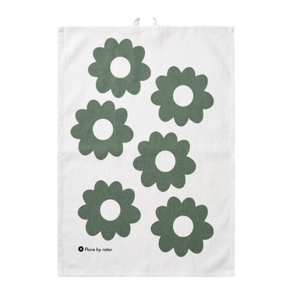 Rotor Design Flora by Rotor kjøkkenhåndkle 50x70 cm naturgrønn