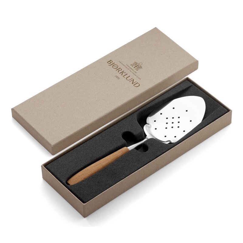 Bjørklund Treskaft fiskespade 24 cm eik