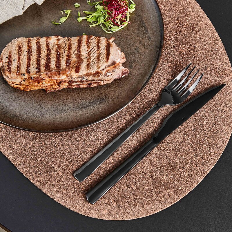 Aida RAW bestikksett steak 8 deler svart