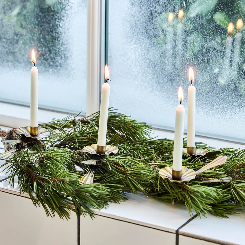 House Doctor Halla lysestake i jern 10 cm 6 stk messing