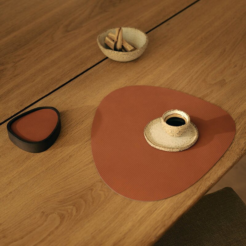 LIND DNA Curve Corduroy glassbrikke 11x13 cm Rust