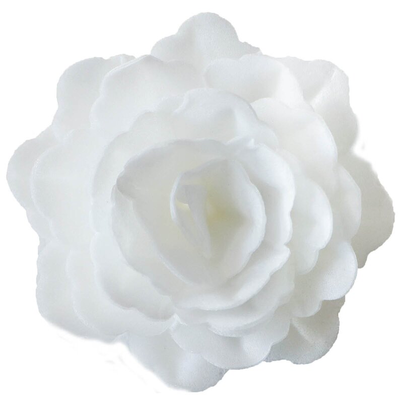 ScrapCooking Kakepynt rose 6 g 3 stk hvit