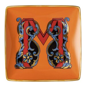 Versace Alphabet skål 12 cm kvadratisk M
