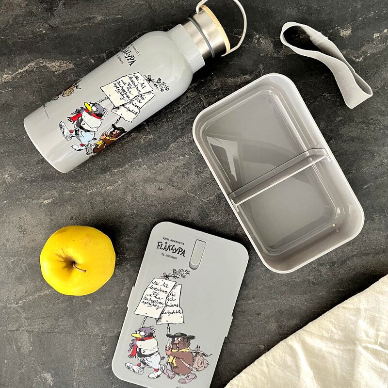 Flåklypa Flåklypa matboks 8x12x19 cm Retro grå