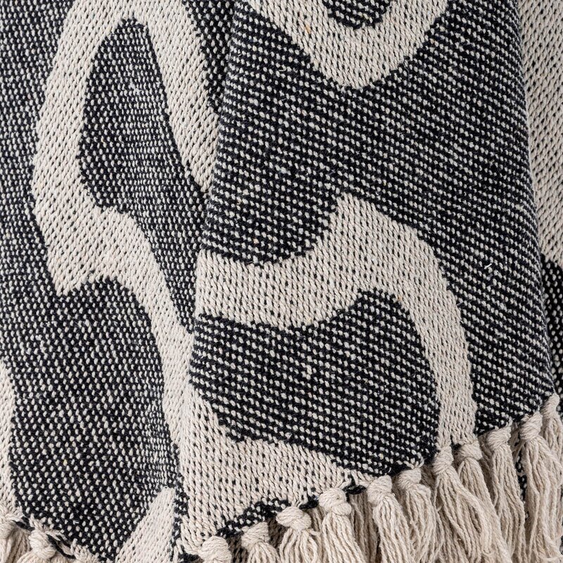 Bloomingville Pledd Salobre 160x130 cm svart