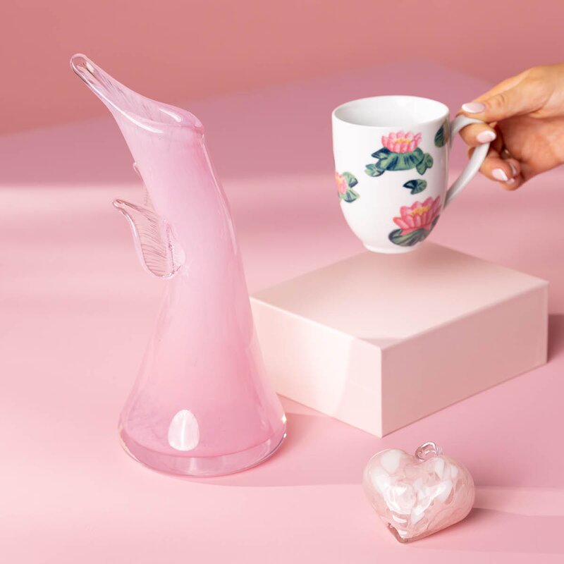 Magnor Rosa Sløyfe 2026 hjerte 7 cm rosa