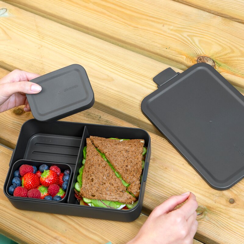 Brabantia Make & Take Bento matboks 6,2x16,7x25,5 cm mørk grå